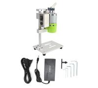 Garosa Mini Trapano a Colonna Banco, Piccolo Trapano a Colonna Banco con Motore in Ottone, velocità Regolabile, Corpo in Lega di Alluminio per Officina (Spina europea)