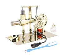 Garosa Modello del Motore del Motore Stirling, Kit di Generatori di Energia Luminosa a LED, Giocattolo Desktop in Lega di Zinco per Adulti, Educazione Scientifica con Luce a LED