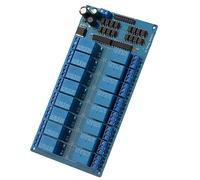 Garosa Modulo relè a 16, Interruttore relè Elettromagnetico con Actuator di Basso Livello 12V per Controllo MCU e Applicazioni Smart Home (12V)