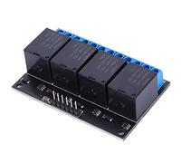 Garosa Modulo relè Scheda relè Autobloccante a 4 5V Interruttore di Controllo a Basso Livello AC 250V 10A DC 30V 10A per MCU Pulsante Actuator Home Automation Fai da Te