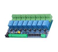 Garosa Modulo Scheda Uscita relè in Plastica Controller Interruttore relè a 8 12V TTL Accoppiatore Ottico Pulsante di Ripristino Isolamento per Automazione Controllo Industriale Utenti Fai da Te