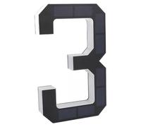 Garosa Numero di Indirizzo Illuminato a Energia Solare Elegante Sensore di Luce Automatica Impermeabile in Bianco e per Casa e Hotel 23 Cm