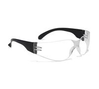 Garosa Occhiali Protettivi Occhiali di Sicurezza Resistenti Agli Urti Ultravioletti per Sport All'aria Aperta - Montatura in Plastica (Lente Trasparente Gamba Nera)