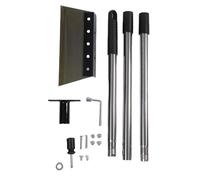 Garosa Pala per Pulizia Giardino, Testa in Acciaio Al Carbonio Manico Regolabile 1,6 M per Diserbo Scavare Rimozione Ghiaccio, con Design Ergonomico Testa Staccabile per Manutenzione