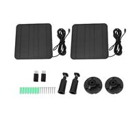 Garosa Pannello Solare 12 W, Caricabatterie Solare 2 Pezzi con Adattatore Micro USB e USB C, Staffa Regolabile a 360 Gradi, IP65, Cavo 9,8 Piedi, per Batteria Cam e Stick Up Cam