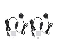 Garosa Piccolo proiettore LED dimmerabile, 2 pezzi, luce bianca e nera, montaggio tramite USB, 5 V, per vetrina di gioielli (luce bianca)