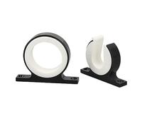 Garosa Portacanne Pesca Orizzontale 2 Pezzi Supporto Barca in Alluminio con Anello di Bloccaggio per Barche Camion Organizzazione Salvaspazio (BLACK)