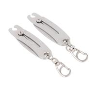 Garosa Portachiavi Calibro Filettatura, 2 Pezzi Controllo Filettatura Metrica e Imperiale con Acciaio Ti, Rilevatore di Dimensioni Portatile per Bulloni Dadi, Ingegneri Meccanici Fai Te