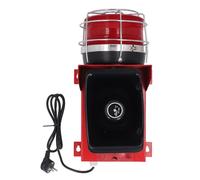 Garosa Promemoria Sonoro e Luminoso Industriale con Volume Regolabile LED 120DB Avvisatore Acustico Visivo con Allarme a 3 Toni per la Sicurezza della Costruzione di Macchinari (Spina europea 220 V)