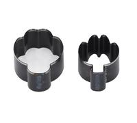 Garosa Punta Pulitura in Pelle in Lega di Taglio Pulito e Ordinato Strumento di Taglio Manuale per Artigiani in Pelle e Crafter a Mano 2 Pcs Set di Forma Vegetale 51 Mm Altezza 51 Mm