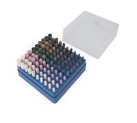 Garosa Punte per Lucidatura Rotanti 100 Pezzi Kit di Punte Abrasive Multimateriale per Gioielli in Metallo, Vetro, Legno, Gambo da 3,0 Mm, Adatta per Lucidatura Artigianale