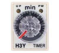 Garosa Relè Temporizzato di Accensione, relè Temporizzato H3Y-2 24 V 110 V 220 V 8 Pin 0-3 Minuti Timer di Ritardo per Controllo Automatico Elettrodomestici, con Quadrante Trasparente (AC220V)