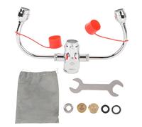 Garosa Rubinetto per Stazione Lavaocchi Unità per Lavaggio Occhi con Ugelli Rotanti a 360° Filtrazione a 2 Strati con Adattatori M24 M22 M20 per Laboratori Uffici Sicurezza Industriale