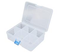 Garosa Scatola/coperchio per Organizer per Strumenti Hardware, Reticolo Separato Trasparente, Scatola per Parti Trasparenti Durevoli per Riporre Piccoli Accessori, per Artigiani e Fai Te, (6 slot)