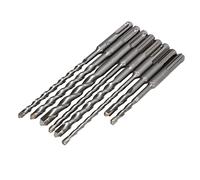 Garosa Set Di Punte Per Martello Punta In Metallo Duro Punta Per Muratura 8 Pezzi 40Cr Doppia Scanalatura A Spirale Da 5mm A 12mm X 110mm 160mm Per Foratura Di Muri Di Mattoni In Cemento Fai Da Te E