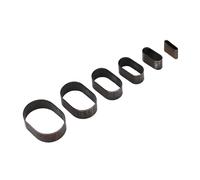 Garosa Set di Utensili per Tagliare la Pelle, Acciaio Legato, Fustelle di Forma Ovale 10 Mm a 25 Mm, Perfette per la Lavorazione di Pelletteria e Arte