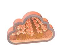 Garosa Specchio Luci Notturne Fai da Te 20 Fiori Rosa - Lampada da Tavolo in Plastica con Batterie Integrate, Design a Tulipano per Regalo di Compleanno a Fidanzata o Amica