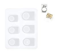 Garosa Stampo in Silicone per Anelli, Calco Resina Trasparente con Sei Dimensioni 17-22 mm for creazione Artigianale di Gioielli Fai-da-Te