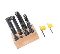 Garosa Strumento Noioso 7pcs 18 Mm Gambo Rotondo Indicibile Portatore di Rotazione in Carbone Cementato Impostato F1-18 con Supporto per Strumenti di Rotazione Impostata per Macchine