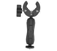 Garosa Supporto con Morsetto per Palo Regolabile, Staffa in Lega di Alluminio Antiruggine per Mini Antenna Satellitare con Rotazione a 360°, Morsetto Sicuro per Scale, Pali dello Yacht, Uso Esterno