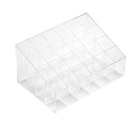 Garosa Supporto per Rossetto Trasparente in Plastica, Organizzatore Cosmetico da Banco per Trucco, Porta Rossetti per Espositore con Griglie, Contenitore per Custodia Make-up