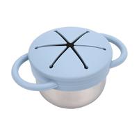 Garosa Tazza in Acciaio Inossidabile Tazza per Bambini Snack per Bambini con Maniglia di Coperchio in Silicone per i Picnic di Uscite per Bambini (BLUE)