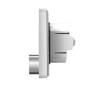 Garosa Termostato Touch Screen a 2 Tubi Controller per Climatizzazione Dal Design Sottile da 12,4 Mm Controller HVAC Programmabile con RS485 e Retroilluminazione a LED a 8 Colori per (WHITE)