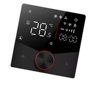 Garosa Termostato Wi-Fi, Display Touch Digitale, Controller per Climatizzatore a Risparmio Energetico, 5 a 35 Gradi Celsius, per Uso Domestico e in Ufficio (Black)