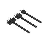 Garosa Utensile Perforato Per Pelle, Materiale In Acciaio Al Carbonio, Set Di Scalpelli A Punta Da Calzolaio Da 3 Pezzi Con 2, 4, 6 Denti Per Lavorazione Della Pelle E Progetti Fai Da Te (Passo del