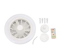 Garosa Ventilatore da Soffitto Moderno con Luce Integrata, 36W 9,8 Pollici, Mini Ventilatore a Risparmio Energetico E27 per Camera da Letto, Soggiorno, Cucina, Ideale per Interni