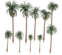GAROZATION 10 Pezzi Modello Mini Albero di Cocco in Plastica Verde per Decorazione Diy, Realistico, per Micro Paesaggi e Modelli di Sabbia in Soggiorno o Cucina