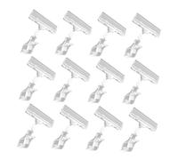 GAROZATION 12 pezzi Clip Porta Cartellini Prezzi Girevole in Plastica Supporto Espositore Pubblicitario per Negozi e Supermercati Clip Piccole e Leggere per Cartelli Prezzi e Tag