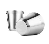 GAROZATION 1pezzi Tazza Caffè Termica in Acciaio Inossidabile Doppia Parete Isolante Resistente e Facile da Pulire Base Antiscivolo per Caffè Birra e Bevande Calde o Fredde S