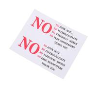 GAROZATION 2 Pezzi Adesivo per Cassetta Postale No Pubblicità in Pvc Rosso, Resistente per Esterni Messaggio Chiaro, Facile da Applicare per Uso Domestico e Commerciale