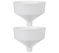 GAROZATION 2 Pezzi Imbuto Grande da Cucina in Plastica Bianco Bocca Larga Resistente a Crepe e Usura per Riempire Bottiglie di Bevande e Olio