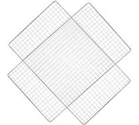 GAROZATION 2 Pezzi Rete per Barbecue in Acciaio Inox 44x26cm, Griglia Rettangolare Ispessita, Argento, per Campeggio e Uso Outdoor, Mantiene L’umidità e Impedisce la Caduta del Cibo