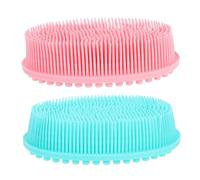 GAROZATION 2 Pezzi Spazzola da Bagno Morbida in Silicone, Massaggiatore per Capelluto, Spazzola per Corpo Bifacciale per Bagno e Allenamento Sensoriale