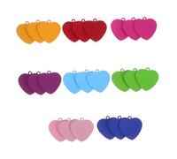 GAROZATION 24 pezzi Pendenti Cuore in Acciaio Resistente Colorati per Incisione Personalizzata Targhette Cane Fai da Te per Collane e Gioielli Creativi