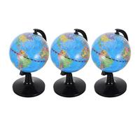GAROZATION 3 Pezzi Globo Terrestre 3d Educativo e Studenti con Base, Materiali Abs e Pvc, Rotazione 3d e Confini Dettagliati, per Aula e Casa