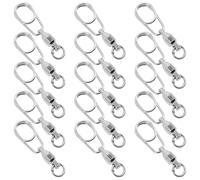 GAROZATION 30 Pezzi Girelle da Pesca in Acciaio Inossidabile Collegamento Rapido e Riduzione Resistenza All'acqua Accessori la Pesca in Argento