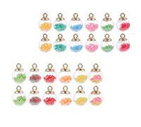 GAROZATION 30 Pezzi Pendenti in Vetro Colorati Stella a Cinque Punte, Facili da Conservare Foro per Appendere, per Creare Bracciali e Decorazioni per Zaini Colore Casuale