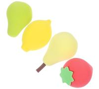 GAROZATION 4 pezzi Spugnette Trucco Portatili Morbide per Cipria e Fondotinta Formato Piccolo Materiale Sicuro per Colori Delicati Avocado Fragola per Applicazione Liquidi e Polveri