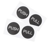 GAROZATION 4 Set Adesivi Rotondi per Porte a Spinta Push Pull Rimovibili e Riutilizzabili Diametro 7 CM per Casa Ufficio Ristorante e Superfici Lisce
