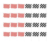GAROZATION 40pezzi Mini Racing Flags Handheld Race Car Flag Banner For Party Decorations And Outdoor Celebrations