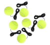 GAROZATION 6 Pezzi Palline da Tennis con Cordino Elastico per Allenamento Singolo Kit Portatile per Principianti con Meccanismo di Rimbalzo Stabile Attrezzatura Resistente per Pratica Indoor