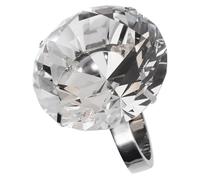 GAROZATION Anello Decorativo Simulato 80Mm Grande Cristallo per Feste di Anniversario e Proposte Romantiche Accessorio Leggero e Resistente per Allestimenti Matrimonio