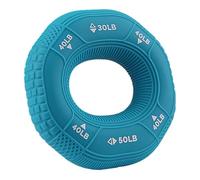 GAROZATION Anello Rinforzante in Silicone per Presa Dita e Mano con Massaggio Antiscivolo Allenamento Forza Avambraccio e Recupero Muscolare per Tennis Arrampicata e Strumentisti - Azzurro