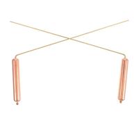 GAROZATION Bacchette Rabdomanti in Rame 2 Pezzi Strumenti per Caccia AI Fantasmi e Ricerca Oro Manico in Rame per Uso Professionale e Divinazione