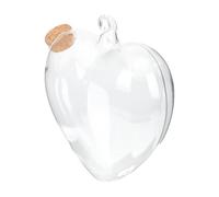GAROZATION Bottiglia Decorativa in Vetro Trasparente Supporto in Legno per Decorazione Casa e Contenitore per Piccoli Oggetti Adatta a Ambienti Domestici