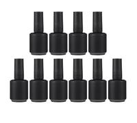GAROZATION Bottiglie Vuote Pennello e Tappo Nero 10 per Smalto in Vetro da 15ml di Perdite, per Manicure in Viaggio